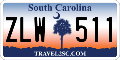 SC license plate ZLW511