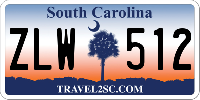 SC license plate ZLW512