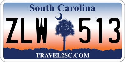 SC license plate ZLW513