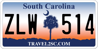 SC license plate ZLW514