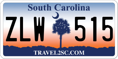 SC license plate ZLW515