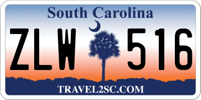 SC license plate ZLW516