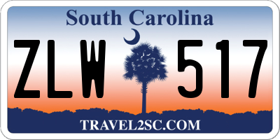 SC license plate ZLW517