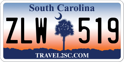 SC license plate ZLW519