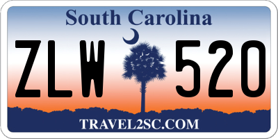 SC license plate ZLW520