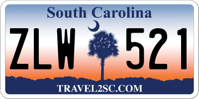 SC license plate ZLW521