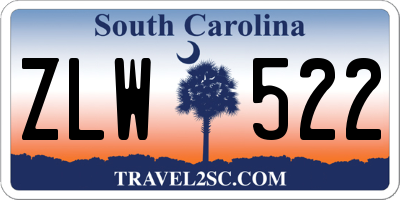SC license plate ZLW522