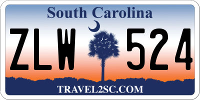 SC license plate ZLW524