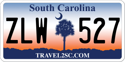 SC license plate ZLW527