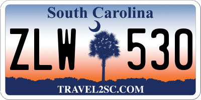 SC license plate ZLW530