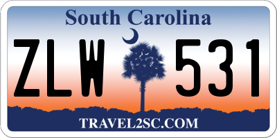 SC license plate ZLW531