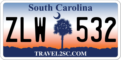 SC license plate ZLW532