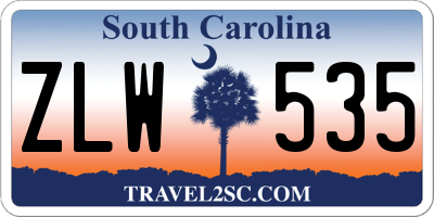 SC license plate ZLW535
