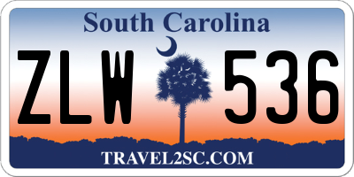 SC license plate ZLW536