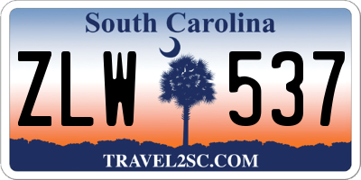 SC license plate ZLW537