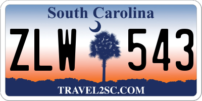SC license plate ZLW543