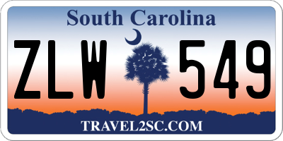 SC license plate ZLW549
