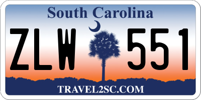 SC license plate ZLW551