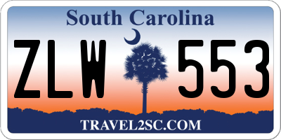 SC license plate ZLW553