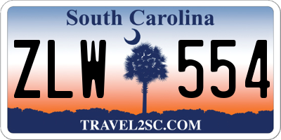 SC license plate ZLW554