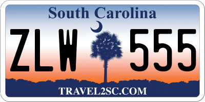 SC license plate ZLW555