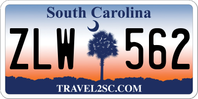 SC license plate ZLW562