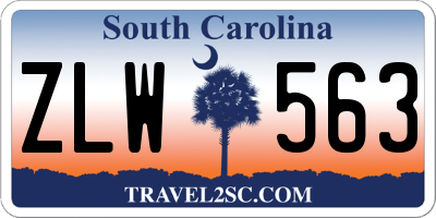 SC license plate ZLW563