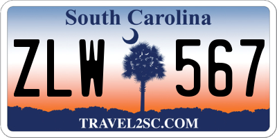 SC license plate ZLW567