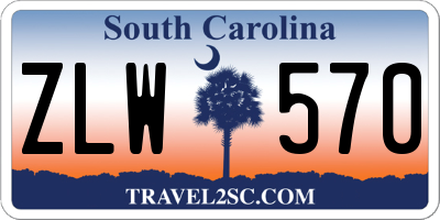 SC license plate ZLW570