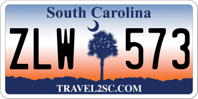 SC license plate ZLW573