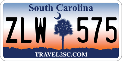 SC license plate ZLW575