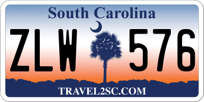 SC license plate ZLW576