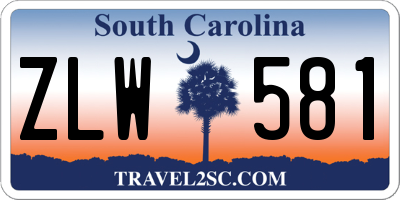 SC license plate ZLW581