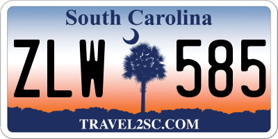 SC license plate ZLW585