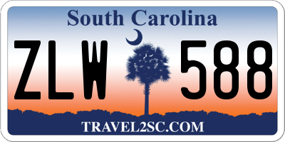 SC license plate ZLW588