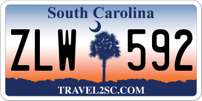SC license plate ZLW592