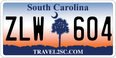 SC license plate ZLW604