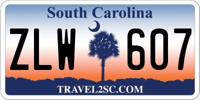 SC license plate ZLW607