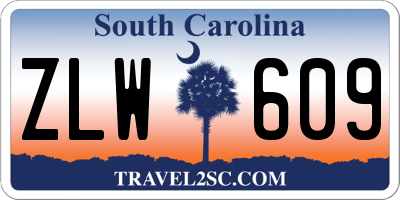 SC license plate ZLW609
