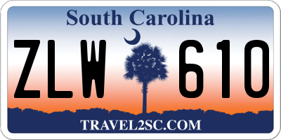 SC license plate ZLW610