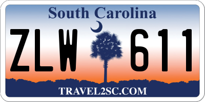 SC license plate ZLW611