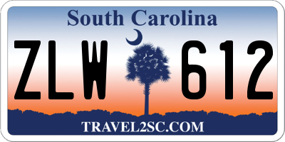 SC license plate ZLW612
