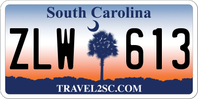SC license plate ZLW613