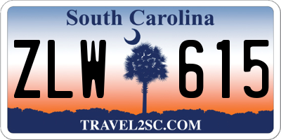 SC license plate ZLW615