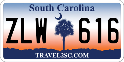 SC license plate ZLW616