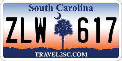 SC license plate ZLW617