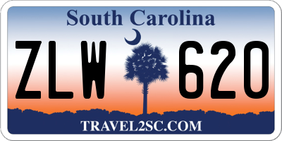 SC license plate ZLW620