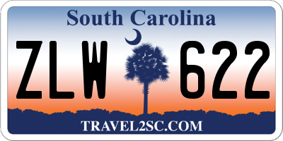 SC license plate ZLW622