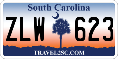 SC license plate ZLW623