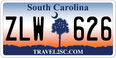 SC license plate ZLW626